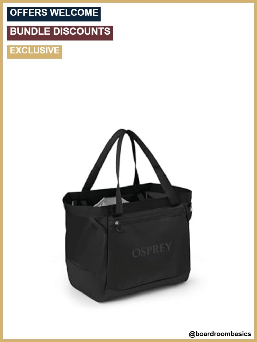 Heavy Duty Gear Tote with NanoTough Fabric, Trolley Pass-Through